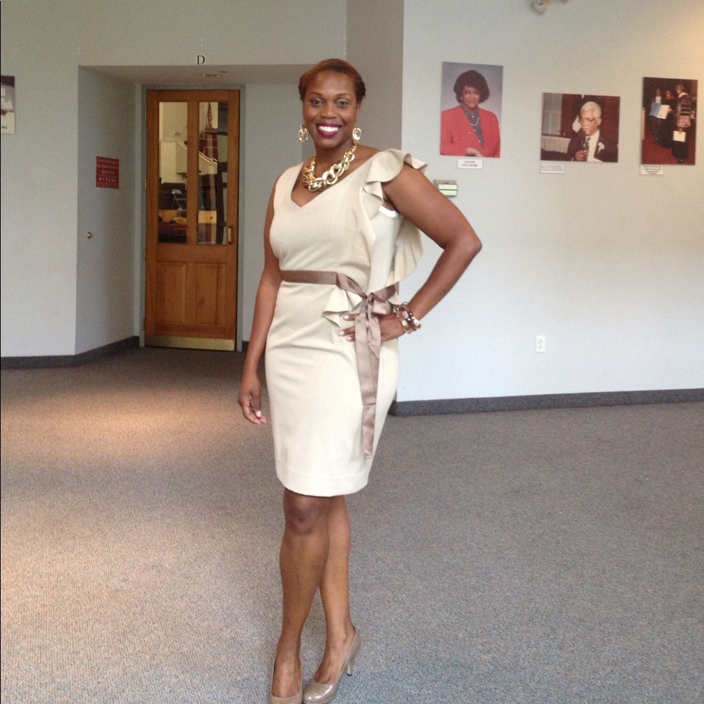 Tan dress dress